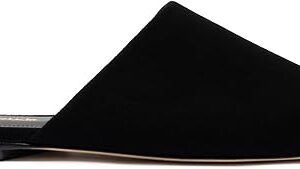 Venice Flat Mule And Pouch Kit In Black Suede Venice Flat Mule And Pouch Kit In Black Suede