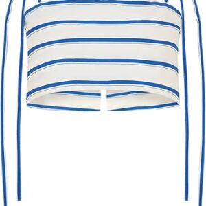 Tie Easy Bandeau in Coastal Stripe Cotton Tie Easy Bandeau in Coastal Stripe Cotton