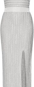 Herve Leger, Lurex Eyelash Mock Neck Gown Herve Leger, Lurex Eyelash Mock Neck Gown