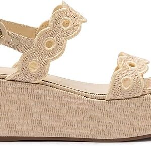 Florence Broderie Flatform In Natural Raffia Florence Broderie Flatform In Natural Raffia