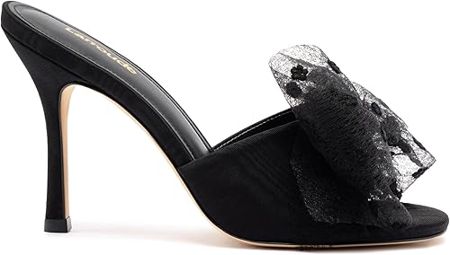 Elle Mule In Black Fabric