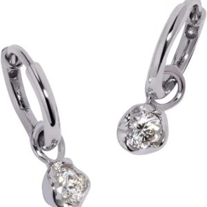 Small Hoop Whoopsie Daisy 0.20ct Diamond Earrings, 14ct White Gold and 18ct White Gold Small Hoop Whoopsie Daisy 0.20ct Diamond Earrings, 14ct White Gold and 18ct White Gold