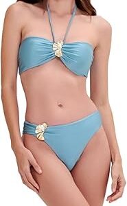 Seashell Lycra Halterneck Petal Bikini Top Seashell Lycra Halterneck Petal Bikini Top