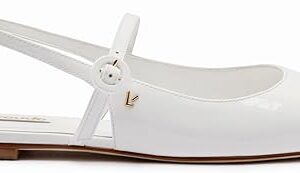 Georgina Ballet Flat In White Patent Leather Georgina Ballet Flat In White Patent Leather