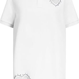 Crystal Heart Cutout Polo Dress Crystal Heart Cutout Polo Dress