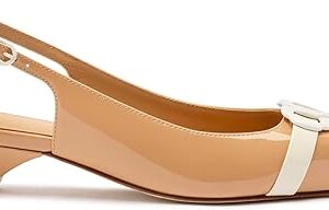 Franca Pump In Tan Patent Leather Franca Pump In Tan Patent Leather