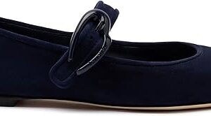 Verona Ballet Flat In Navy Suede Verona Ballet Flat In Navy Suede