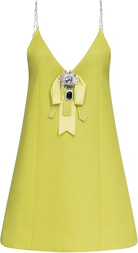 Crystal Embellished Bow Mini Dress