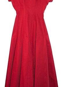 V Neck Dress, Japanese Crimson V Neck Dress, Japanese Crimson