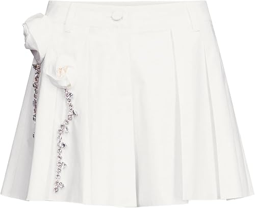 Crystal Rosette Poplin Skort