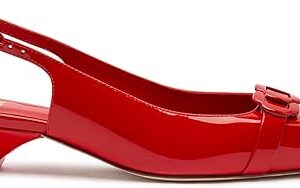 Franca Pump In Scarlet Patent Leather Franca Pump In Scarlet Patent Leather