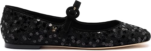 Blair Ballet Flat In Black Sequins