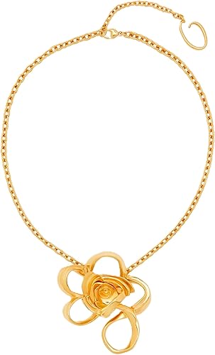 Geometric Rose Pendant Necklace