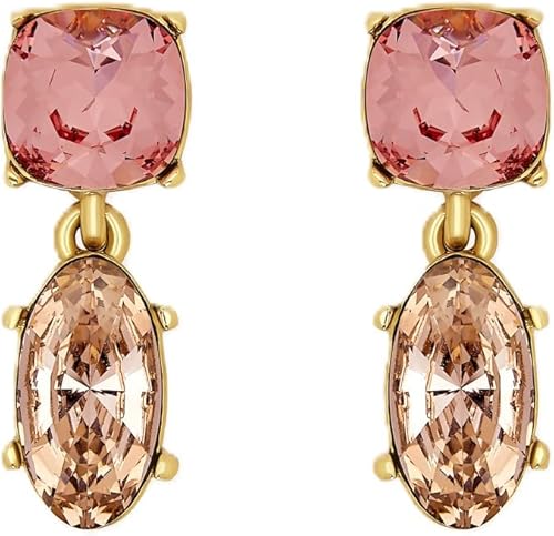 Double Crystal Drop Earrings