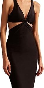 Solid AD Cut-Out Midi Dress Solid AD Cut-Out Midi Dress
