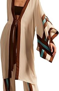 Bold Stripes Maxi Short Robe Bold Stripes Maxi Short Robe