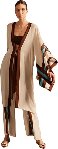 Bold Stripes Maxi Short Robe