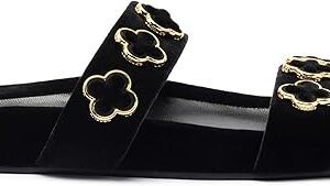 Milan Piccolo Slide In Black Velvet Milan Piccolo Slide In Black Velvet