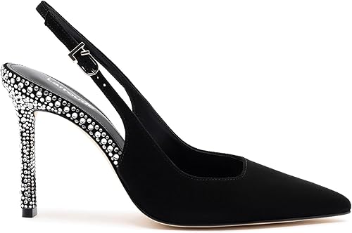 Kaitlan Crystal Pump In Black Suede