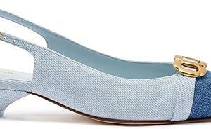 Franca Pump In Blue Denim Franca Pump In Blue Denim