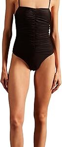 Solid Frilled Straps Swimsuit Solid Frilled Straps Swimsuit