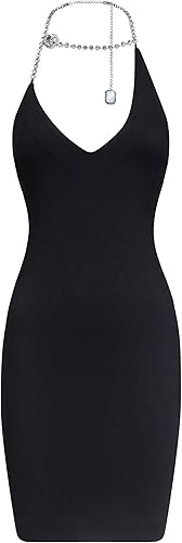 Crystal Halter Mini Dress