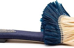 Ivy Fringe Flat In Navy Raffia Ivy Fringe Flat In Navy Raffia