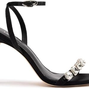 Calypso Sandal In Black Fabric And Crystals Calypso Sandal In Black Fabric And Crystals