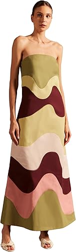 Giardino Solid Strapless Long Dress