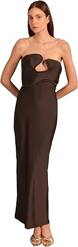Waves Strapless Long Dress