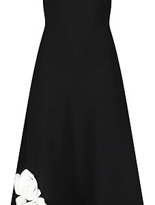 Rose Detail Knit Midi Dress Rose Detail Knit Midi Dress