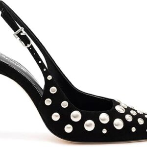 Kaitlan Studs Pump In Black Suede Kaitlan Studs Pump In Black Suede