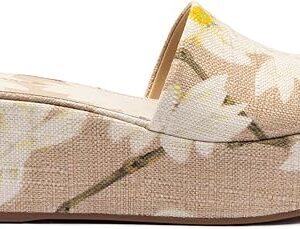 Alex Flatform Mule In Beige Printed Raffia Alex Flatform Mule In Beige Printed Raffia
