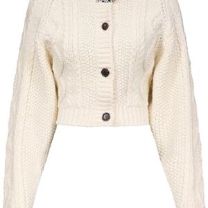 Crystal Brooch Cropped Cardigan Crystal Brooch Cropped Cardigan