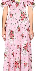 Pink Daisy Printed Silk Dress, Pink Pink Daisy Printed Silk Dress, Pink