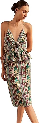 Le Sirenuse Peplum Midi Dress