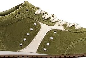 Stella Sneaker In Seaweed Suede And Ivory Leather Stella Sneaker In Seaweed Suede And Ivory Leather