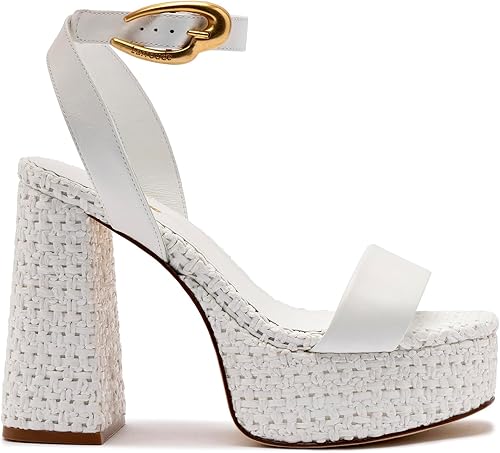 Dolly Verona Sandal In White Leather And Raffia
