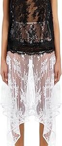 Black Lace Strapless Top With Scallop Edge, Black Black Lace Strapless Top With Scallop Edge, Black