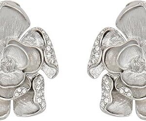 Large Pavé Rose Clip-On Earrings Large Pavé Rose Clip-On Earrings