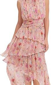 Lily Flower Sleeveless Midi Dress Lily Flower Sleeveless Midi Dress
