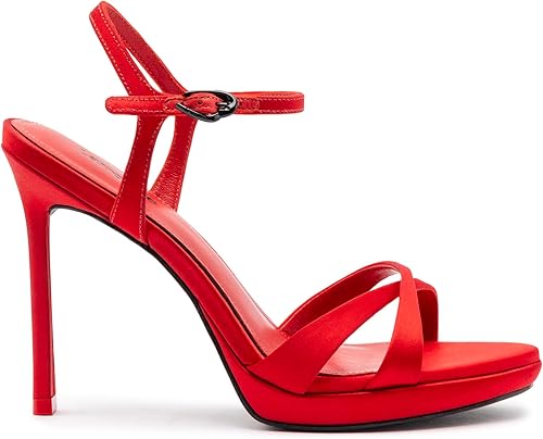 Angelina Sandal In Cherry Satin
