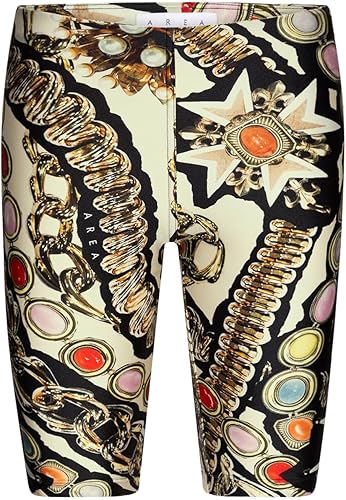 Gemstone Chain Printed Biker Short