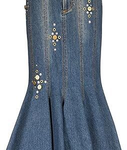 Crystal Button Studded Handkerchief Skirt Crystal Button Studded Handkerchief Skirt