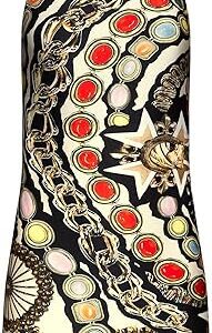 Gemstone Chain Printed Halter Mini Dress Gemstone Chain Printed Halter Mini Dress
