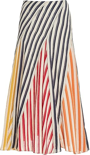 Swivel Skirt In Vintage Stripes
